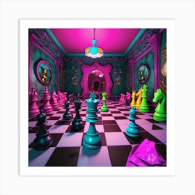 Chess Game Art Print