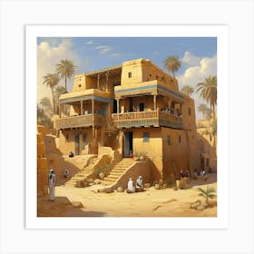 Egyptian Village 1 Art Print