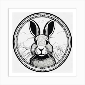 Rabbit In A Circle Art Print