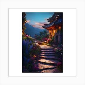 Chinese Garden Art Print