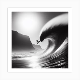 A man surfing 2 Art Print