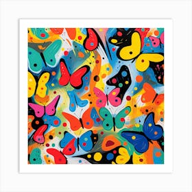 Colorful Butterflies 1 Art Print