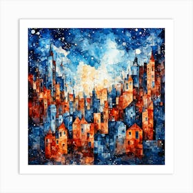 City At Night Art Print