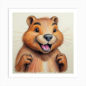 Groundhog 5 Art Print