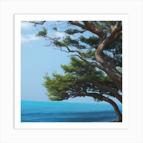 sea and sky is blue Art Print