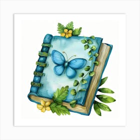 Butterfly On A Book Art Print