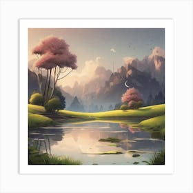 Landscape Painting 39 Art Print