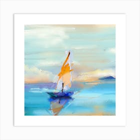 Sailboat.Printed wall painting, high-level art. 1 Art Print