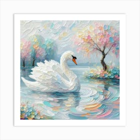 Swan Painting Art Print