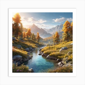 Mountain Stream 3 Art Print