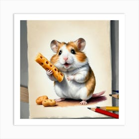 Hamster Painting 10 Art Print