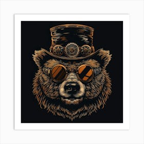 Steampunk Bear 4 Art Print