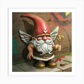 Cupid Gnome 7 Art Print