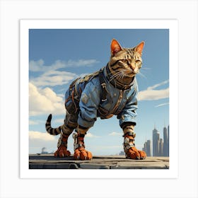 Cat In Spacesuit Art Print