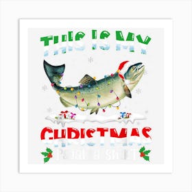 This Is My Christmas Pajama Shirt Cute Salmon Animals Art Print