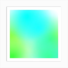 Abstract Green And Blue Background Art Print