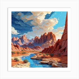 Landscape Painting Art Print