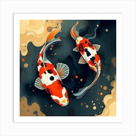 Koi Fish Painting 2 Art Print