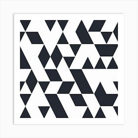 Black And White Triangles 4 Art Print