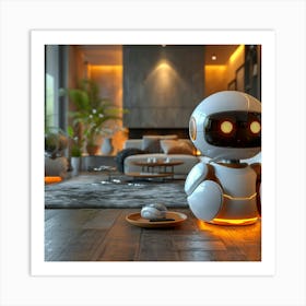 Robot In The Living Room 2 Art Print