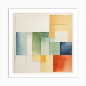 Abstract Squares 5 Art Print