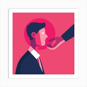 "Tickle my Chin" Minimal Business Suit Design Art Print