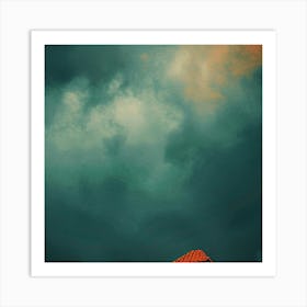 House Under Stormy Sky Art Print