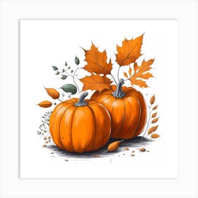 Pumpkins wall Art Art Print