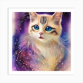 Celestial Cat Art Print