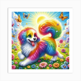 Rainbow Dog 2 Art Print