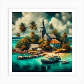 Church On The Island Art Print