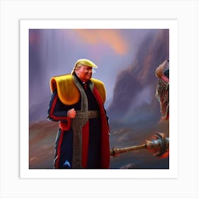 Trump And Dragon Art Print