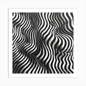 Abstract Wavy Lines 2 Art Print