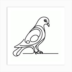 Pigeon Picasso style Art Print