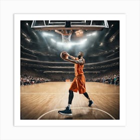 Basketball Player In Action 4 Art Print