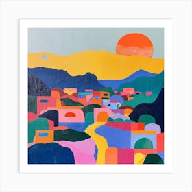 Abstract Travel Collection Seoul South Korea 3 Art Print