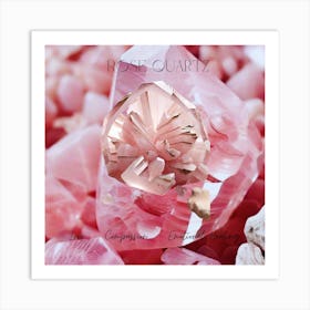 Rose Quartz Crystal 2 Art Print