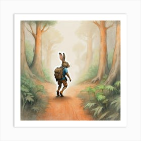 Rabbit In The Woods 10 Art Print