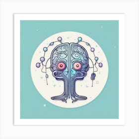 Brain Icon 2 Art Print