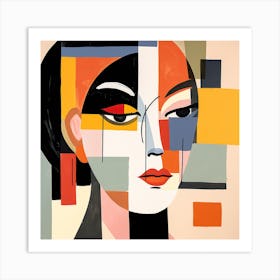 Abstract Of A Woman'S Face Art Print