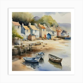 Old fishing village Art Print