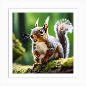 Squirrel In The Forest 281 Art Print