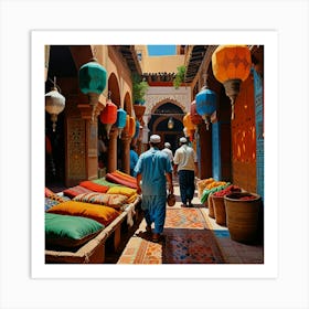 Morocco Street Scene Art Print