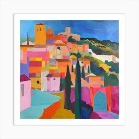 Abstract Travel Collection Granada Spain 4 Art Print