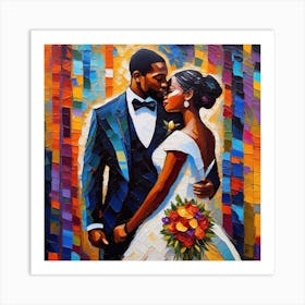 Bride And Groom 1 Art Print