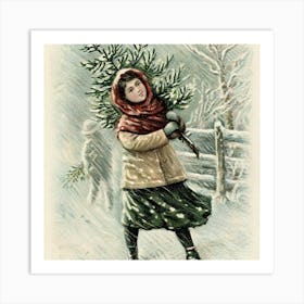 Vintage Christmas 5 Art Print