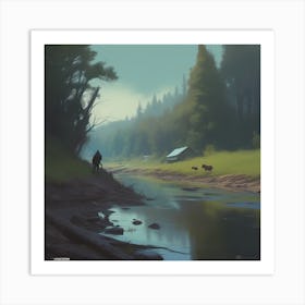 River In The Woods 28 Art Print