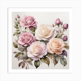 Lovely roses for you Art Print