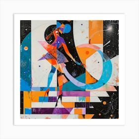 Dancer In Space Art Print