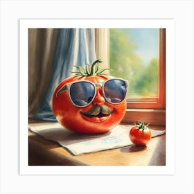 Tomato With Sunglasses 7 Art Print